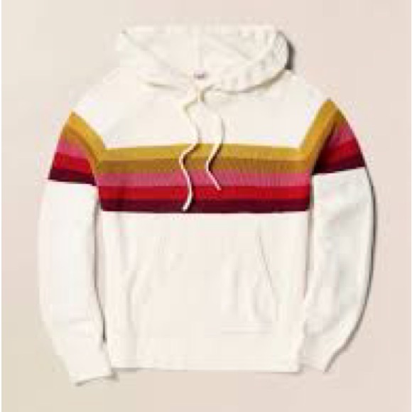 Faherty Multicolor Striped Hoodie NWT - Picture 5 of 6